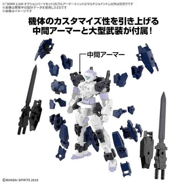 30MM 1/144 オプションパーツセット25(フルアーマーユニット3/マルチジョイント)（2）